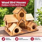 Wood Bird Houses Outdoor 6 Hole Bird House Room Cardinals Hanging Birdhouse Us