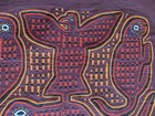 Original Vibrant Kuna Mola Handmade Art Jungle Animals Eagle Lizard Motif Panma 