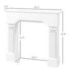 Baroque Fireplace Mantel  Freestanding Fireplace Surround With Ionic Leg  White