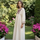 Joseph Magnin Vintage 70 s Long Dress Kaftan Boho Hippie Embroidery Womens Xs