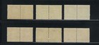 Canada Scott  178-183 1930 Coils- Perf 8 1 2  vertical - Pairs Mint Never Hinged