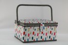 Sewing Basket - Sewing Box - Colorful Spools Design  - Sewing Kit - Storage Box 