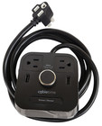 New Cubietime Bpect Black Hotel Alarm Clock W  2 Outlets   2 Usb Ports