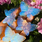 Genuine Opal Butterfly Carved Crystal Figurine Healing Delicate Home Decor Gift