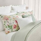Lauren Ralph Lauren L69721 White Green Marguerite Piqu   Scallop Euro Sham