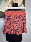 Lululemon Pace Rival Skirt Sz 4 Orange Blue Floral