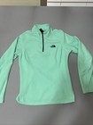 The North Face Fleece Pullover Quarter Zip Aqua Teal Outdoors Medium Lot C
