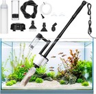 Electric Aquarium Gravel Cleaner  8 In 1 Fish Tank Vacuum 480gph 30w With Wat   