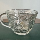 Set Of 7 Indiana Glass  Clear   Celebration Punch Cups  Vintage  1990s