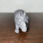 Vintage Heavy Rhinoceros Animal Plastic Figure Toy Nf Brand Made In Hong Kong
