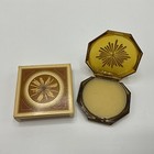 Vtg Rara 1974 Avon Timeless Perfume Starburst Goldtone Compact New Old Stock