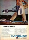 1965  Evinrude  Outboard Motor  Engine  Vintage Magazine Ad  6 1 2 X 9   Boat 2