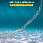 20 Ft Boat Anchor Chain 5 16   8mm  Stainless Steel 316 With Shackles
