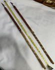 Antique Primitive Hand Forged Single Barb Fish Spear Harpoon Dart Pair 30  Wood