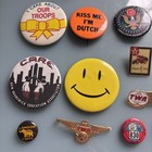Lot Of 17 Vintage Button Pins