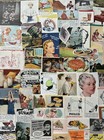 Lot 100 1930s-1950s Tiny Ads   Cutouts ephemera collage junk Journals scrapbook