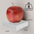 Popishelves Small Floating Shelves For Wall - 4 Inch Mini Square 4   White