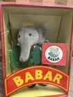 Vintage 1988 Gund Babar King Original Box Plush Elephant Green Suit Stuffed Toy