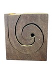 Vintage Wooden Spiral Puzzle Block Brain Teaser 3d 8 Interlocking Pieces 