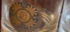 Vintage Nautical Compass Whiskey Glasses Set Of 8 Gold Medallion