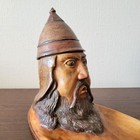 Vintage Soviet Wooden Tray   Box 50s Hand Carved  Pushkin Storage Antique Folk