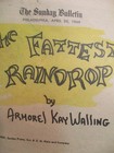 1969 Philadelphia Sunday Bulletin    the Fattest Raindrop      Nice Newspaper Comic 