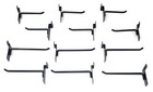 Set Of 12 Slatwall Hooks Black Metal 6 Each 4 Inch And 6 Inch For Retail Display