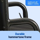 Medline Comfortable Folding Wheelchair With Swing-back Desk-length Arms And