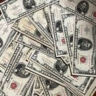      5 Red Seal Star Notes Currency     Old Estate Five Dollar Bill Rare 1953 1963   