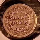1844 Seated Liberty Half Dime Silver 0 900 Philadelphia Business Strike  