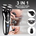 6d Electric Shaver  3-head Floating Design  Wet dry  Dual-ring Foil 