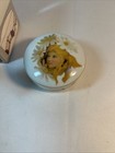 Coats   Clark porcelain Trinket Box W  Lid limited Ed 1990 gold Trim  New
