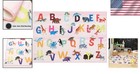 Stylish 35 x51  Kids Educational Rug - Pink blue  Non-skid   Friendly Graphics