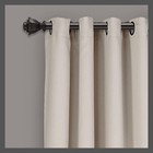 Set Of 2  84 x52   Grommet Top Insulated Blackout Window Curtain Panels Beige