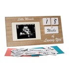Brown Ultrasound Sonogram Picture Frame With Milestone Tracker     Eleganten Wood