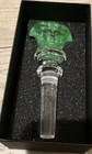 Rosenthal Versace Medusa Head Glass Bottle Stopper Green New