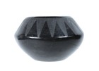 San Ildefonso Pueblo Black Pot Pottery By Lupito Martinez Ca  1950  3  H  X 5  D