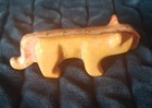 Zuni Fetish Cougar Mountain Lion Native American Carved Stone Turquoise Eyes