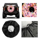 Donut Spare Tire Cover Pink Doughnut 17  Fits Tire Cover Diameter 31 -35  Donut