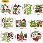 10 Sheets Christmas Iron On Transfers For T-shirts  Heat Transfers Vinyl  Chr   