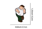 Peter Griffin Enamel Pin Death Pose  Funny Family Guy Cartoon Meme Badge