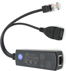 Active Poe Splitter 48v To 5v 2 4a Usb Type A Female 802 3af Power Over Ethernet
