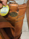 Vintage Fairway By Leeds Brown Leather Golf Bag With  Cover Usa Made