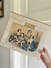 Antique French Paper Covered Millinery Box 19th Century For Ostrich Feather 