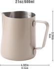 Stainless Steel Milk Frothing Pitcher - 20oz  600ml  For Coffee And Latte Art
