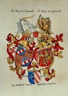 Hand Painted Old Look Miniature Leaf Armorial Illuminated Manuscript