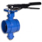 Grooved End Butterfly Valve 4  200 Cwp  Ductile Iron Buna Disc Lever New 068wh