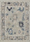 Hand Knotted Oushak Wool Rug Turkish Area Rug Sage Green Vintage Carpet