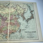 1930  Map Of China   Japan   Korea Pa  72 73 Vintage Old Atlas Print