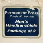 Vintage 3 Pack Men   s Handkerchiefs Permanent Press     No Ironing     60s 70s C-9